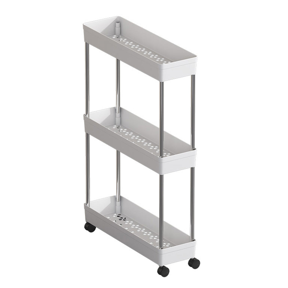 Slim Rolling Storage Cart Bathroom Shelves Organizer for Kitchen Laundry