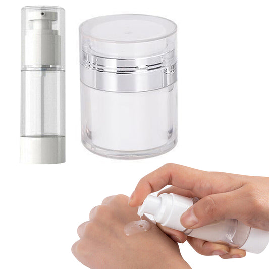 Portable Travel Size Refillable Pump Press Cosmetic Cream Empty Bottle