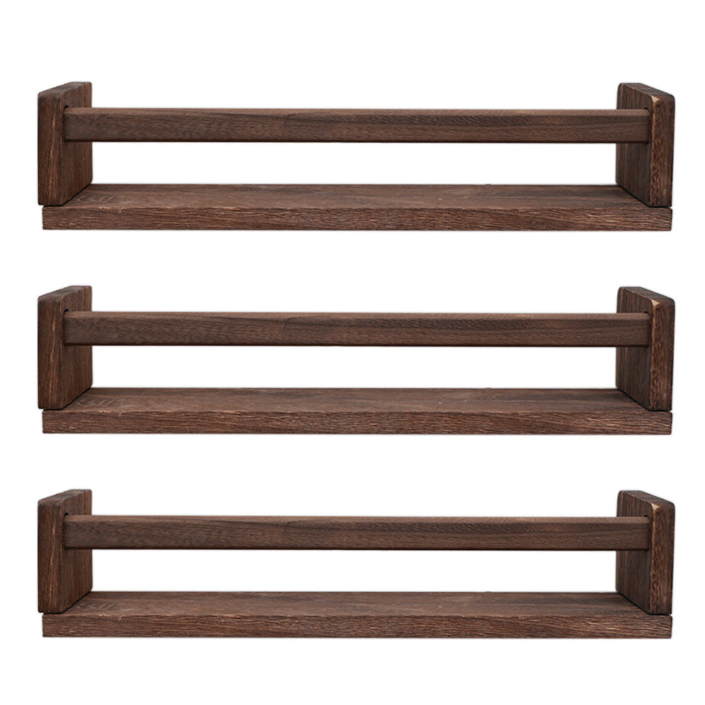 3 Pack Floating Wall Mounted Book Display Shelves