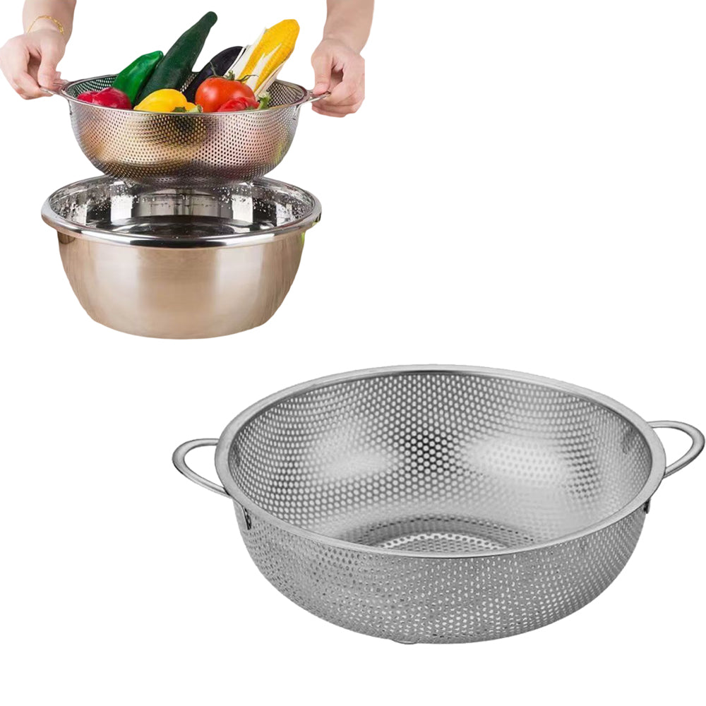 Stainless Steel Fine Mesh Strainer Colander for Rice Vegetables Fruit
