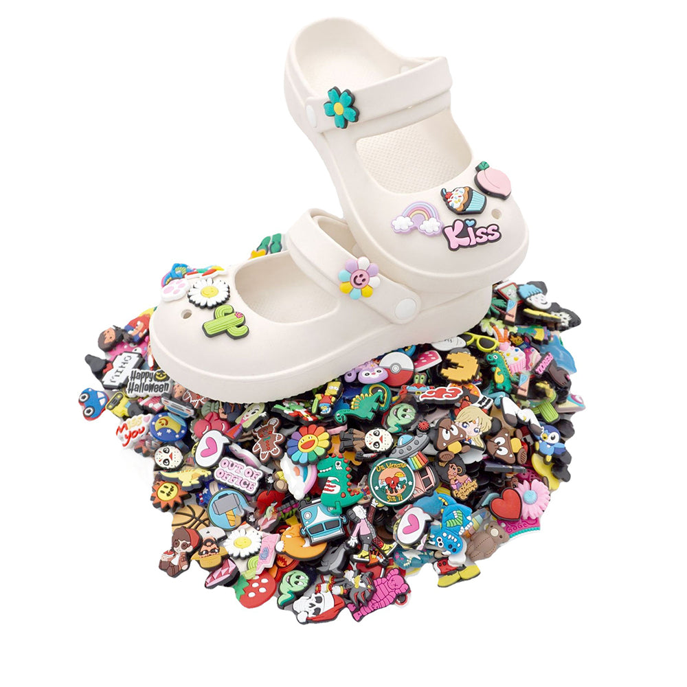 100Pcs Randomly Different Clip Sandals Shoes Charms Decoration