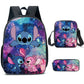 Stitch Inspired Backpack Lunch Bag Pencil Case