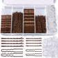 Hair Pins Set with Storage Box Bobby Pins & U Shaped Hair Clips Kit for Bun Updo Styling