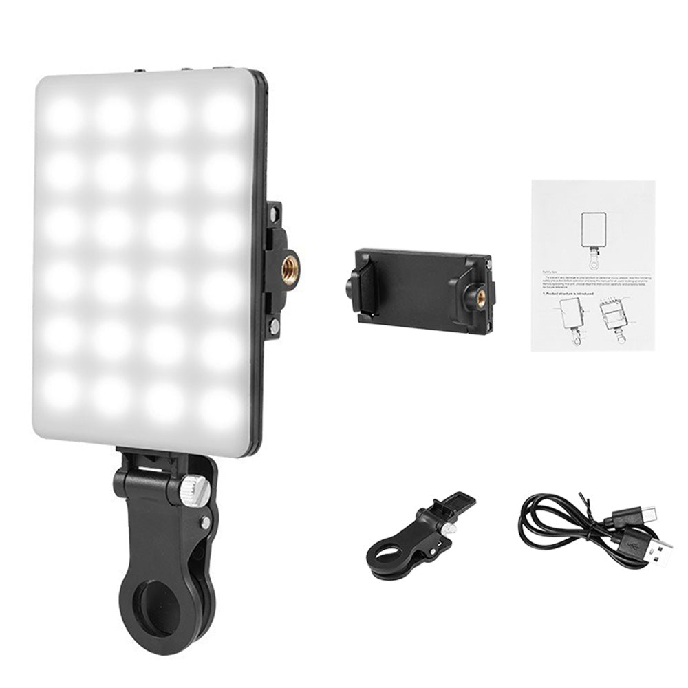 60 LED Pocket Fill Light 3 Colors Dimmable Video Light for Phone Camera