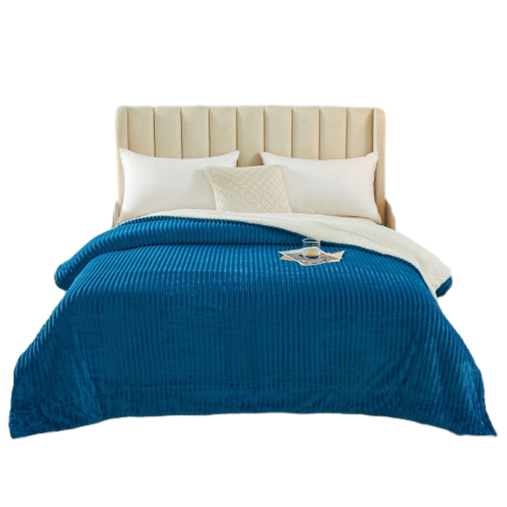 Reversible Faux Plush Blanket