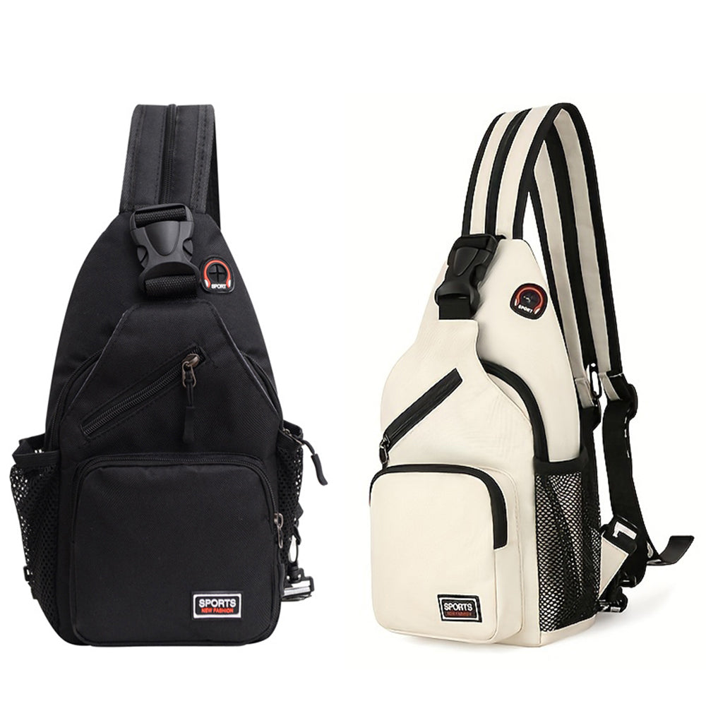 2Pcs Dual-use Water-resistant Chest Bag Outdoor Travel Shoulder Backpack