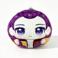7cm Cartoon Inspired Round Plush Keychain Soft Squishy Ball Ornament Bag Pendant Christmas Gift
