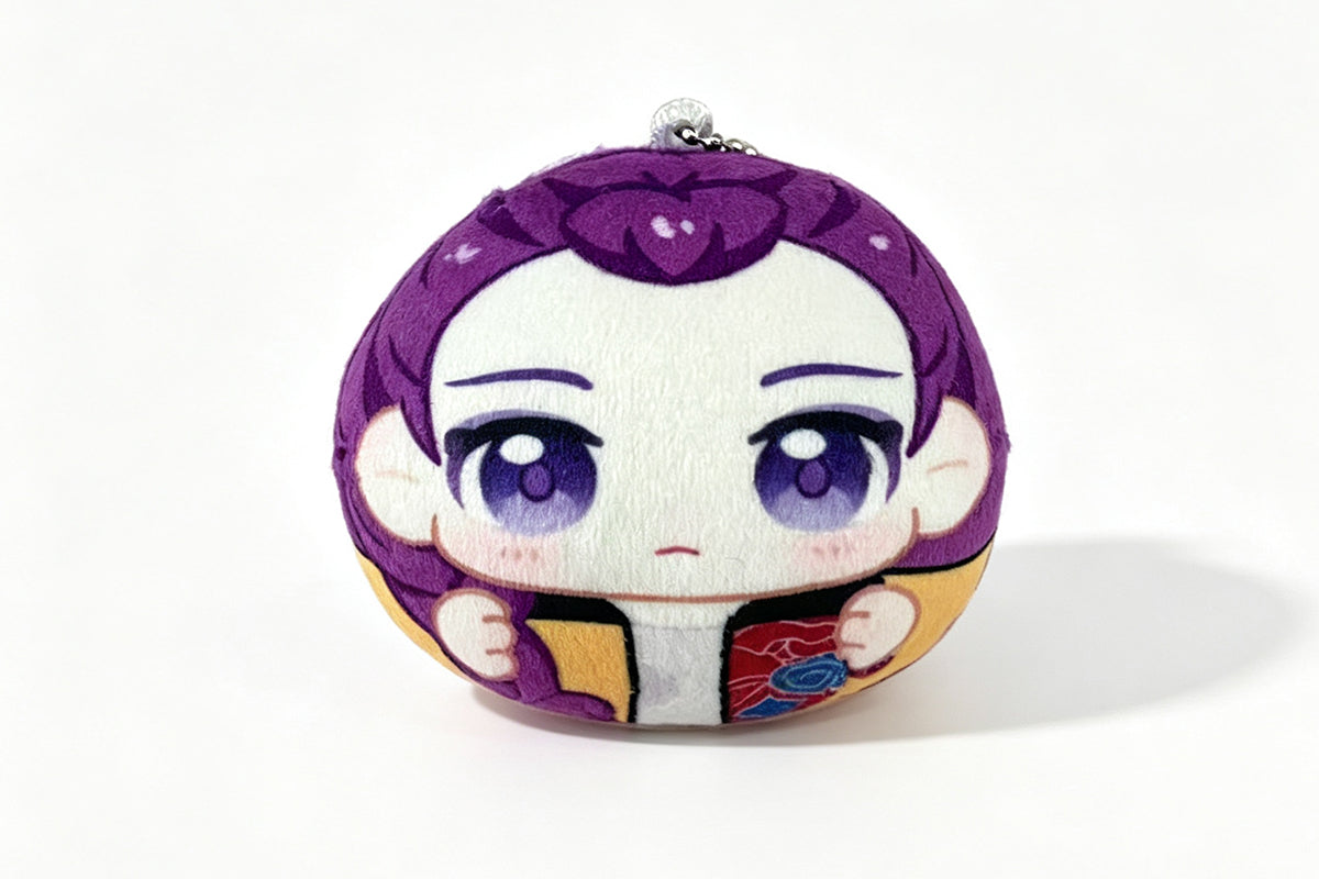 7cm Cartoon Inspired Round Plush Keychain Soft Squishy Ball Ornament Bag Pendant Christmas Gift
