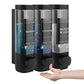 No-Drill Wall-Mounted Triple Soap Dispenser for Bathroom Shampoo Conditioner & Body Wash