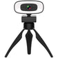 4K Webcam with Microphone Ring Light and Rotatable Tripod Computer Webcam