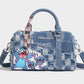 Stitch Inspired Patchwork Crossbody Tote Bag Denim Handbag