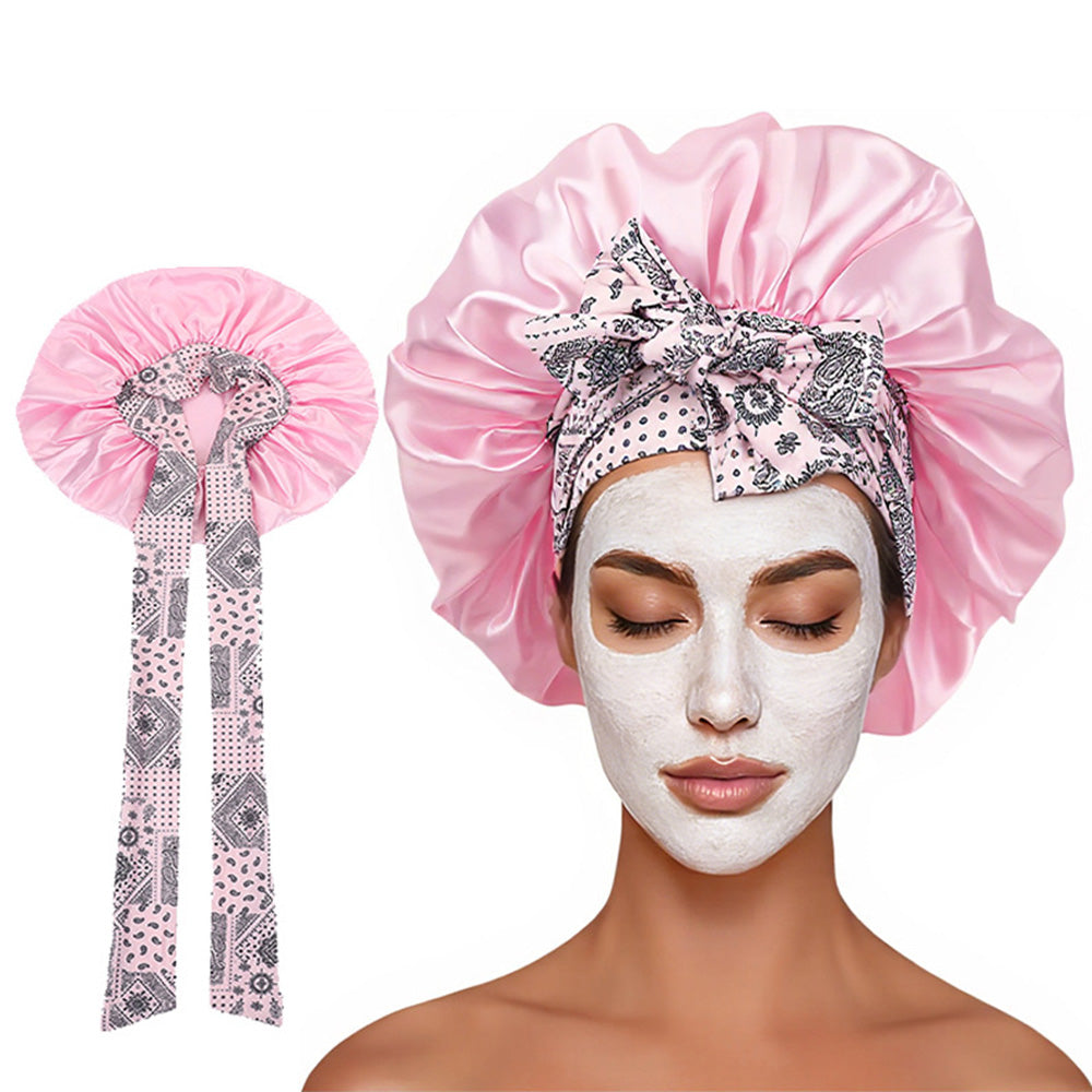 Satin Bonnet for Sleeping Double Layer Sleep Hair Bonnets Caps for Curly Braid Hair