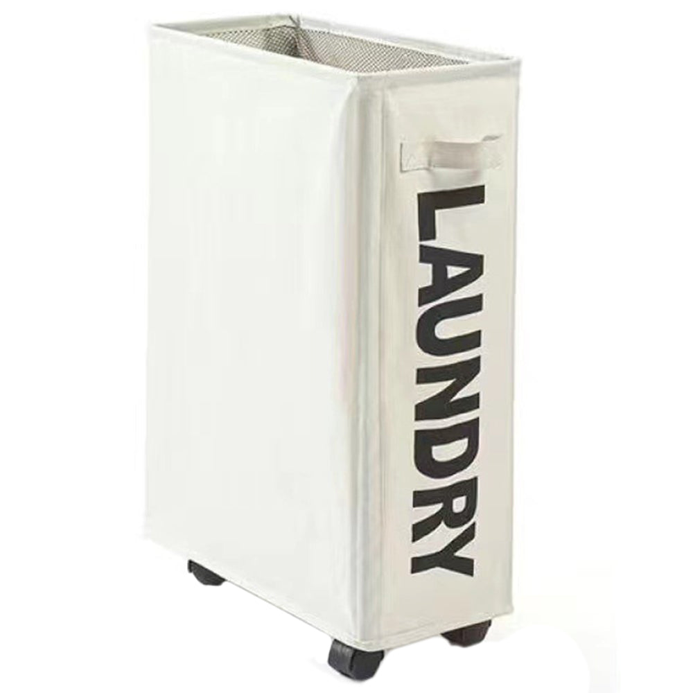 39 x18.5x58CM Foldable Laundry Washing Clothes Storage Bag With Universal Wheels