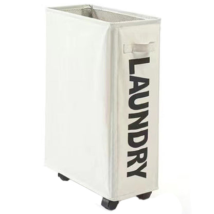 39 x18.5x58CM Foldable Laundry Washing Clothes Storage Bag With Universal Wheels