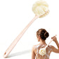 2 in 1 Double Sided Shower Brush with Loofah and Long Handle