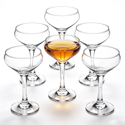 6Pcs Martini Coupe Cocktail Glass Set 235ml