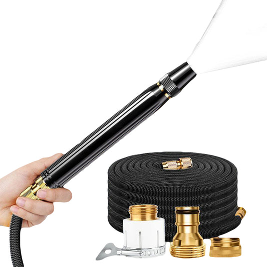 5-15m Expandable Garden Water Hose with Spray Nozzle for Car Wash