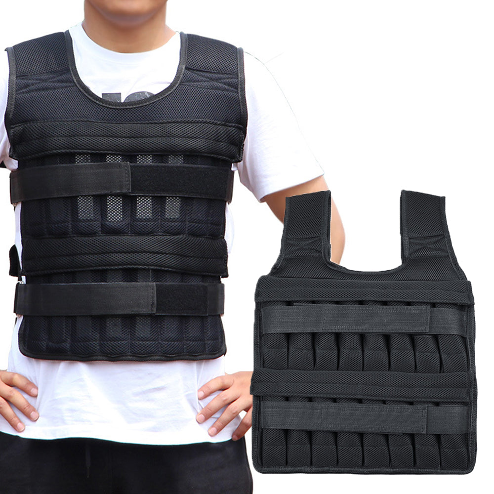 Adjustable Weighted Vest 15KG-20KG Strength Training (Steel Plates NotIncluded)