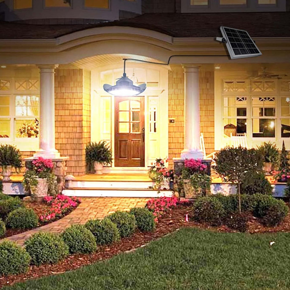 136 LED Outdoor Solar Ceiling Pendant