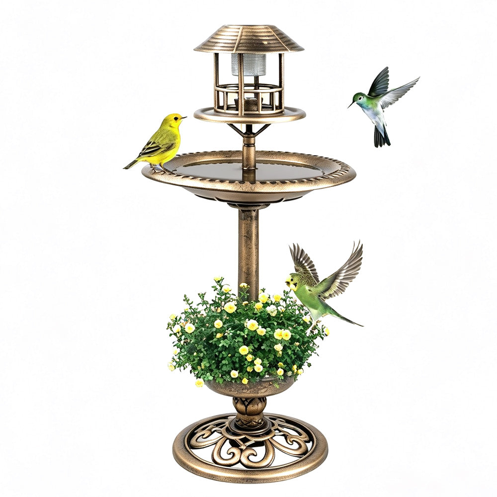 Three in One Solar Bird Bath Feeder