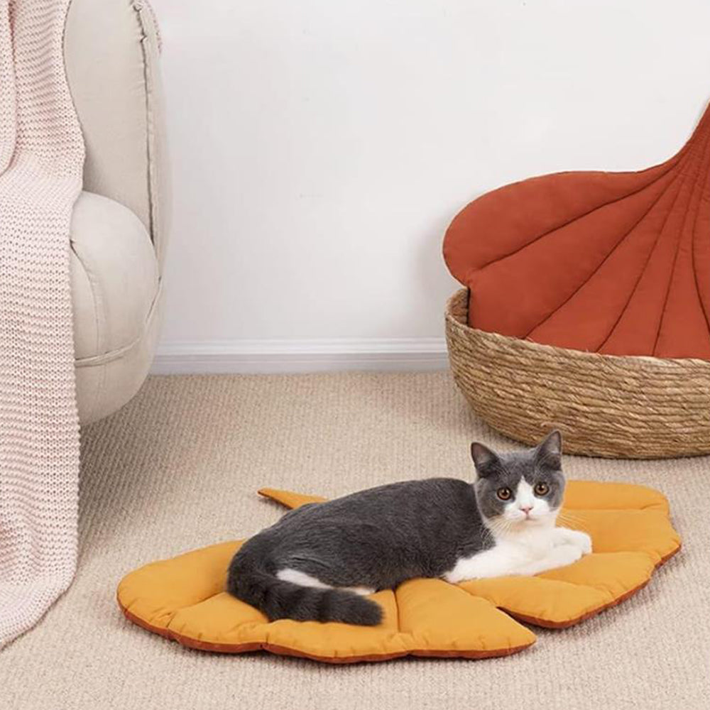 Double-Sided Leaf Shape Pet Bed Mat