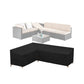 2Pcs Water Resistant L-Shape Sectional Sofa Protector Cover-1 sectional cover + 1 table cover