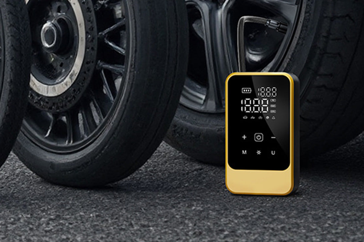 Dual Power Cordless Wired Air Pump with Preset Modes Car Tire Inflator with Light Tire Inflator Digital Display Car Tire Pump
