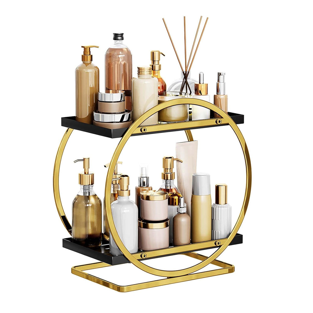 2-Tier Metal Makeup Organizers and Storage