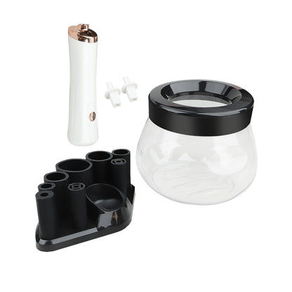 Electric Makeup Brush Cleaner and Dryer Machine with 8 Silicone Collars