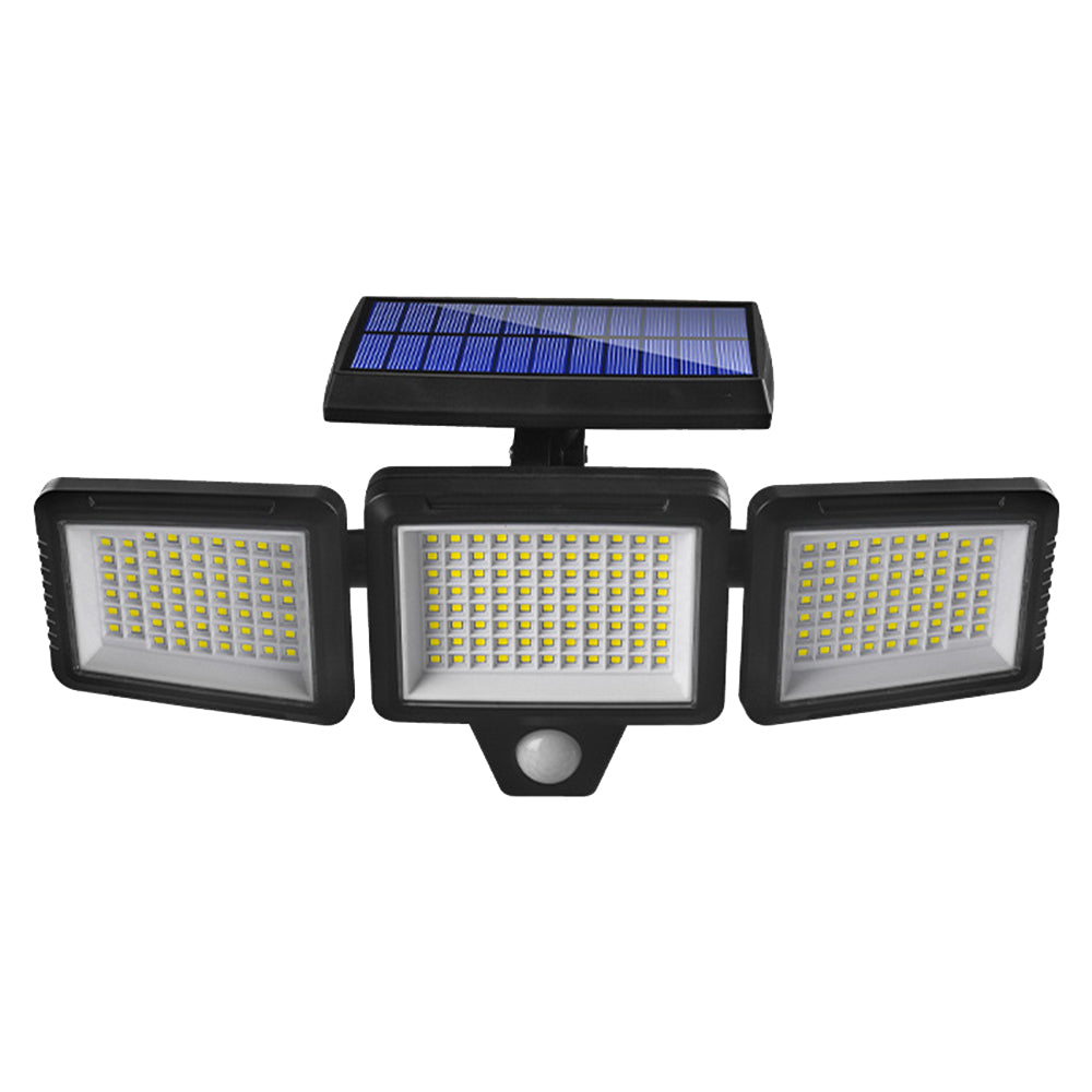 3 Head Motion Sensor Solar Light Wall Lamp