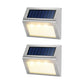 2Pcs Outdoor Fence Wall Lamp Solar Light Waterproof Garden Lamp