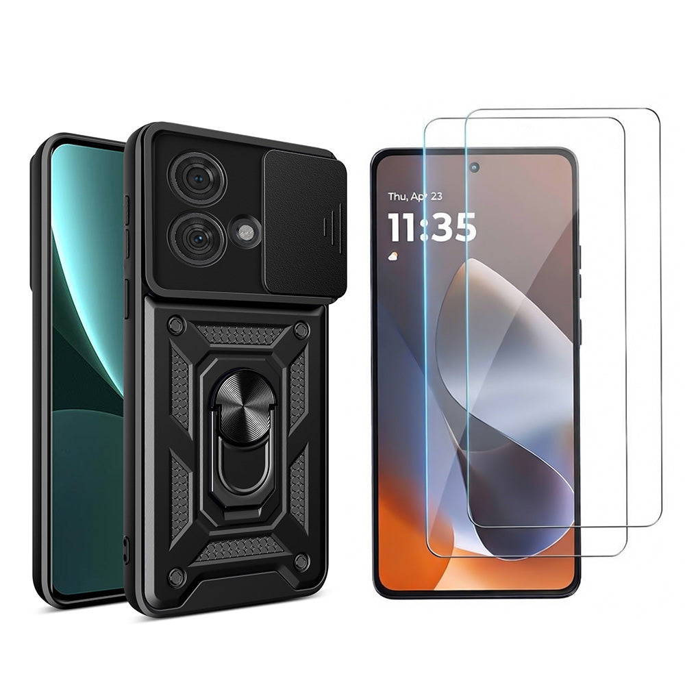 Case and Tempered Glass Screen Protector Set for Moto G86 Power