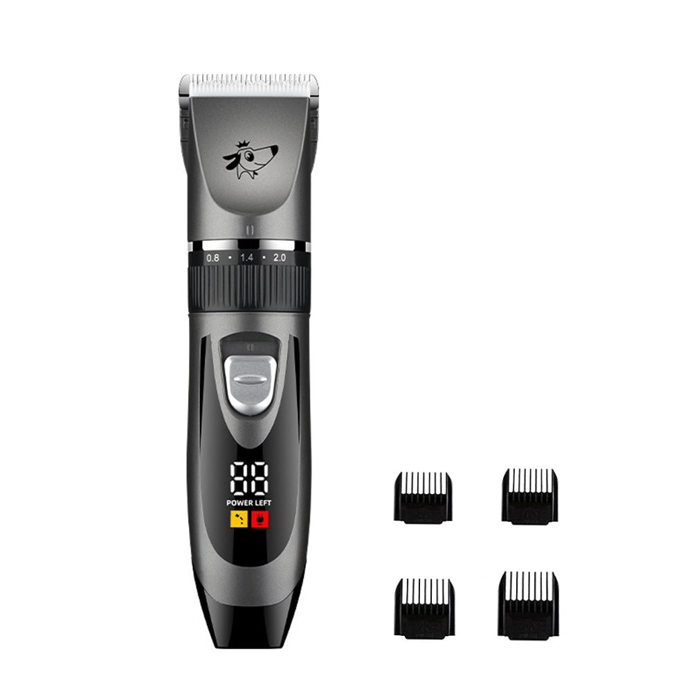 Electric Pet Hair Trimmer Kit with 4 Combs