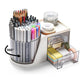 Rotating  Pen Holder with 2 Drawer Multi-Functional