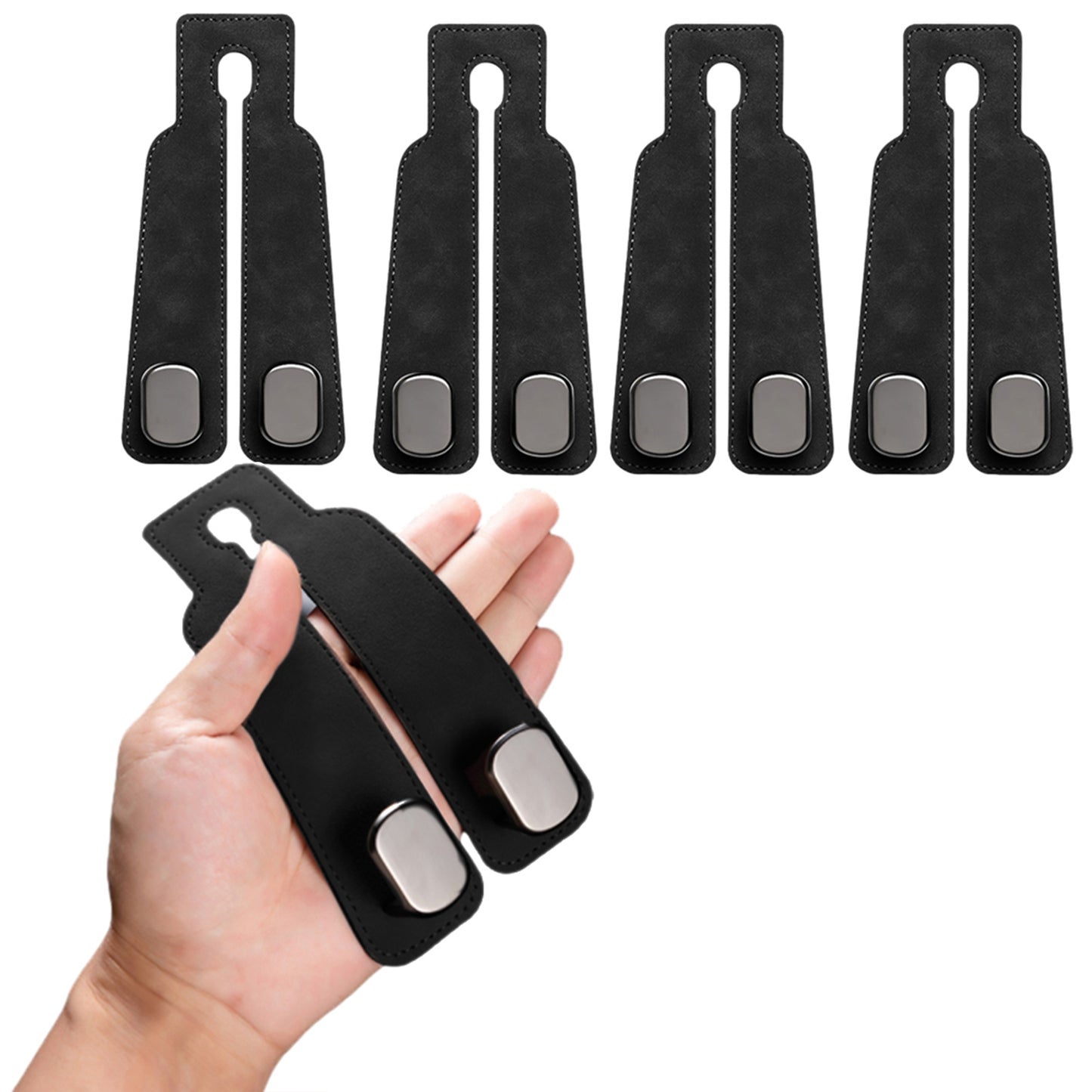2Pcs Car Back Seat Headrest Storage Hanging Double Hooks