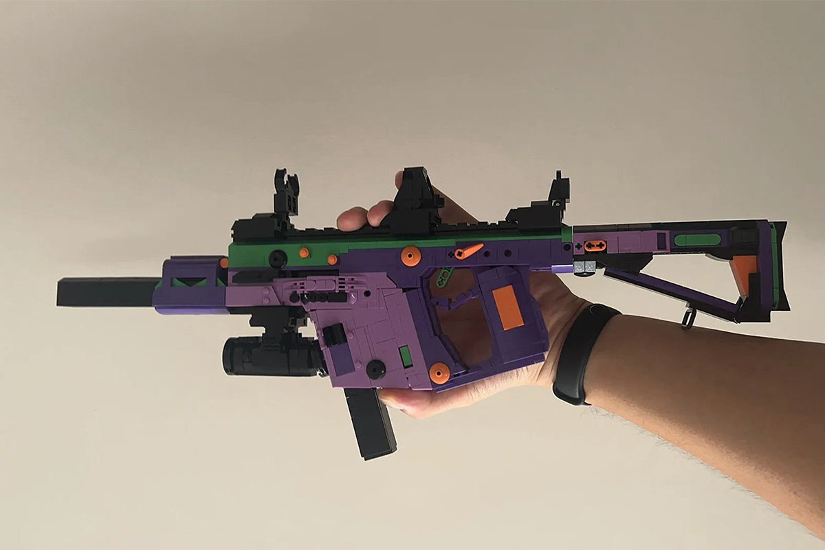 Cool Static Building Block Toy Gun No Shooting Building Blocks Gun Non-Firing Simulation Military Model DIY Assembly Toy