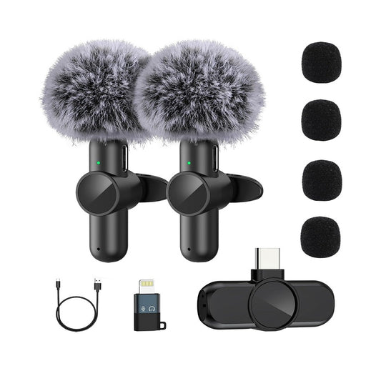 1 Pair Lavalier Wireless Microphone-Lighting