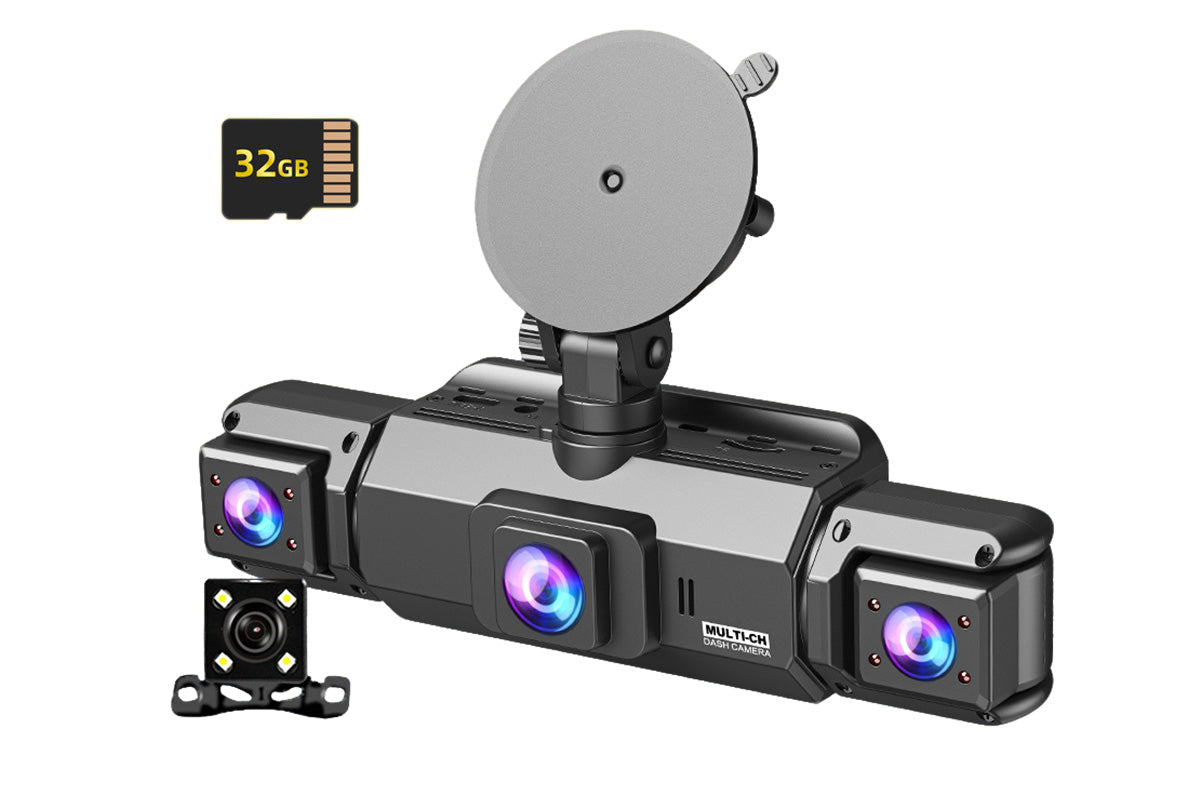 4 Channel Dashcam Front Rear Left Right Car Camera with App Control
