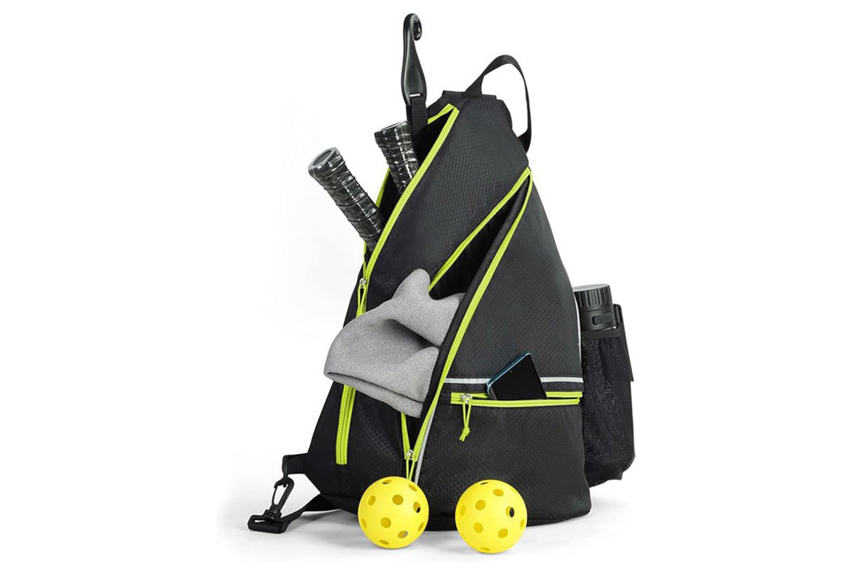 Pickleball Backpack Adjustable Sling Bag Large Capacity with Safety Pocket for Men and Women
