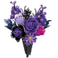 822PCS Purple Rose Bouquet Building Blocks DIY Assembly Set Birthday Gift Home Decoration