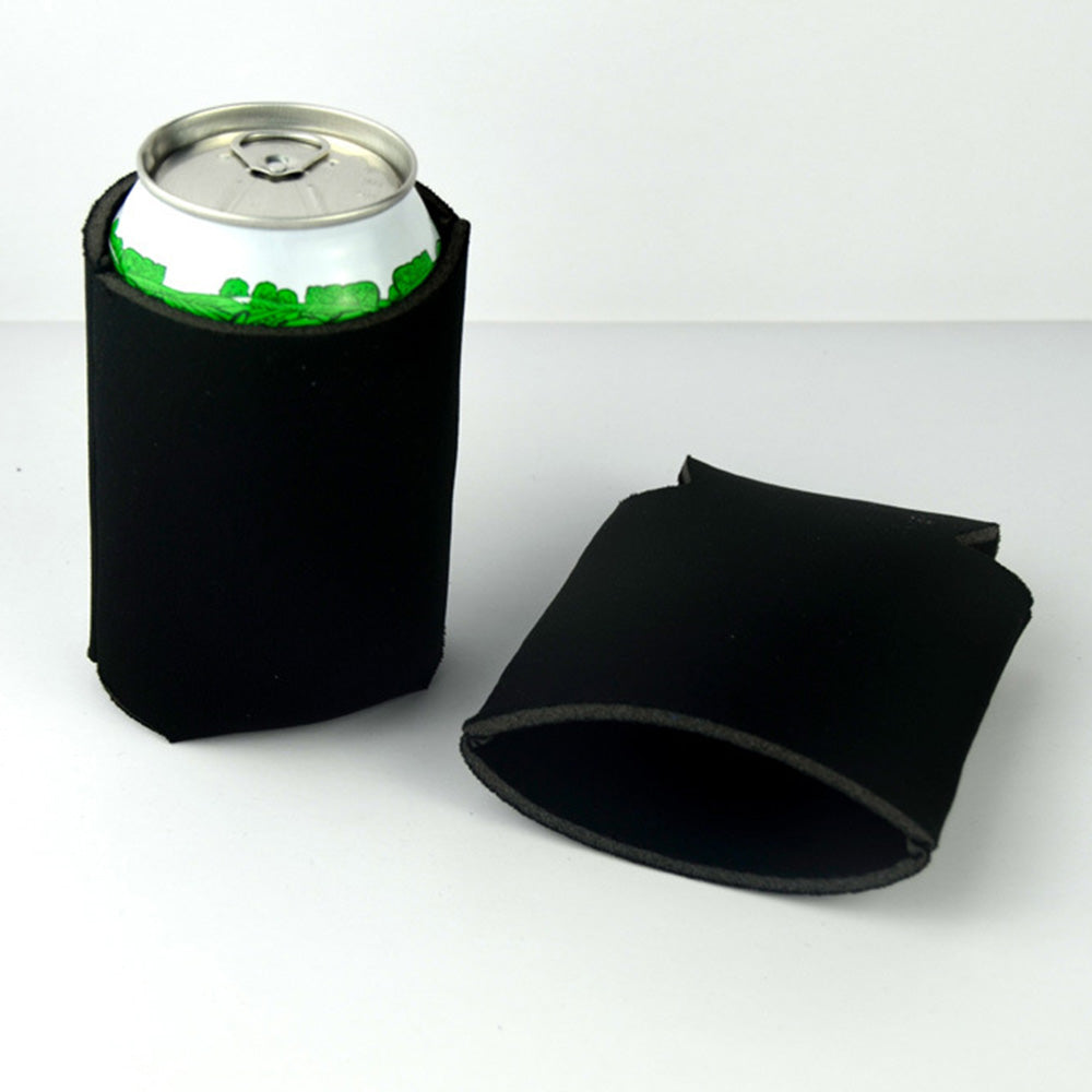 25Pcs Black Blank Can Cooler Sleeves Collapsible Plain Drink Holder Skinny Drink Insulated Sleeve