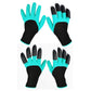 2 Pairs Waterproof Gardening Gloves with ABS Claws for Digging