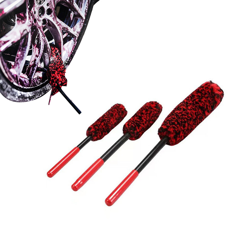 3 Pack Car Wheel Rim Cleaning Kit Super Plush Soft Alloy Wheel Clean Brushes
