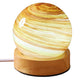 Planet Night Light with Wooden Base Crystal Ball 3 Color Dimmable LED