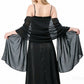 Chiffon Evening Dress Shawl for Weddings Parties 70x170cm