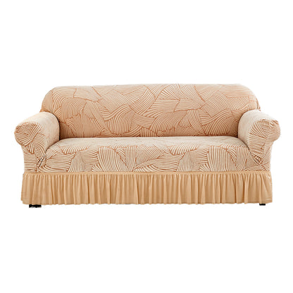 Soft Couch Cover with Skirt Ruffled Stretch Sofa Cover