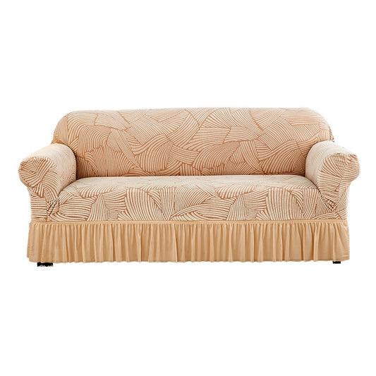 Soft Couch Cover with Skirt Ruffled Stretch Sofa Cover