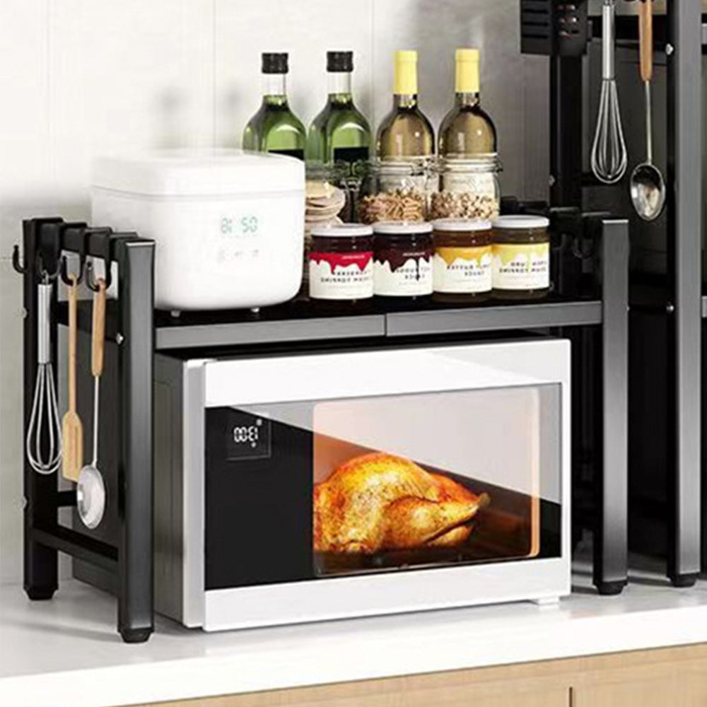 Adjustable Microwave Oven Shelf Kitchen Countertop Organizer Rack