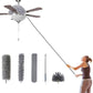 5-in-1 Extendable Duster Cleaning Kit with 2.5m Telescopic Pole and Washable Microfiber Heads