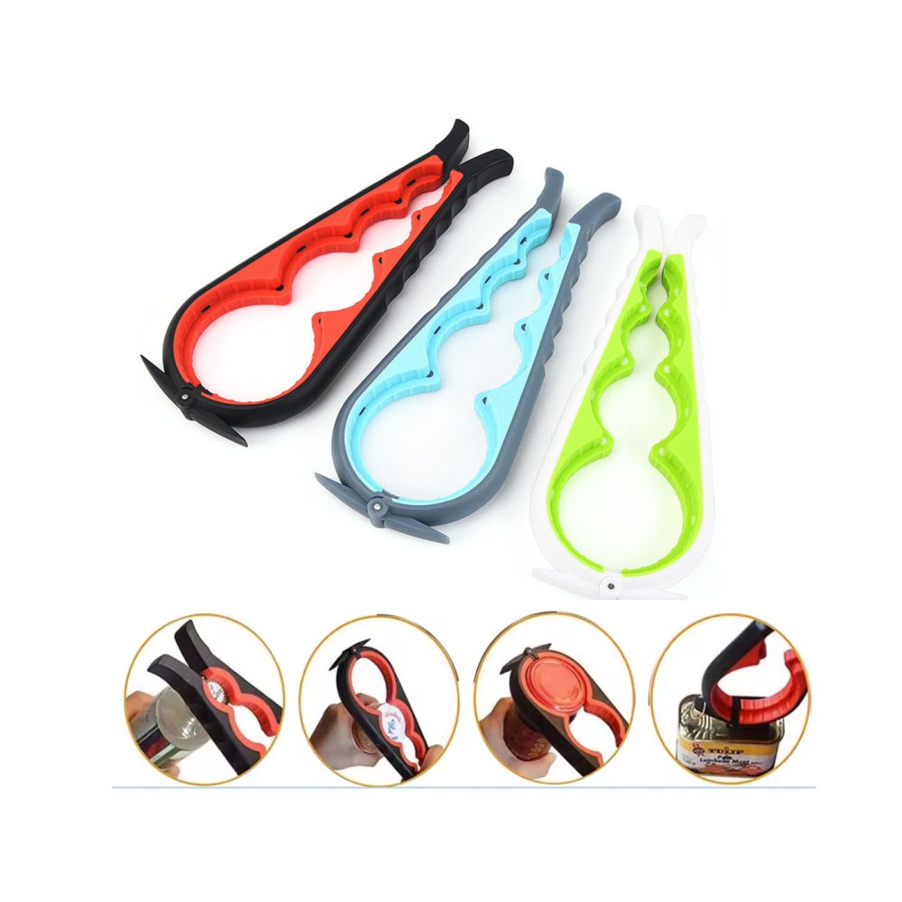 2Pcs Easy Grip Rubber Jar Opener Multi-Tool for Bottle and Lid Opening